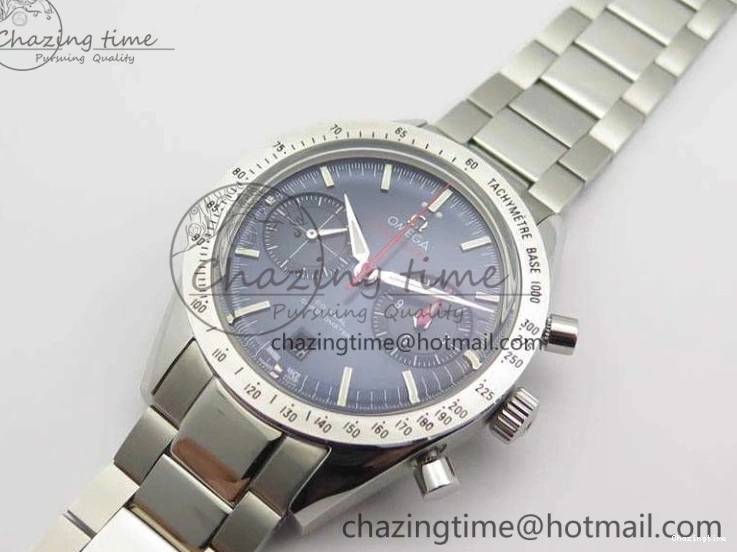 0506 Speedmaster ’57 Co-Axial OMF 1:1 Best Edition Blue Dial White Markers On SS Bracelet A Sustainable 8145